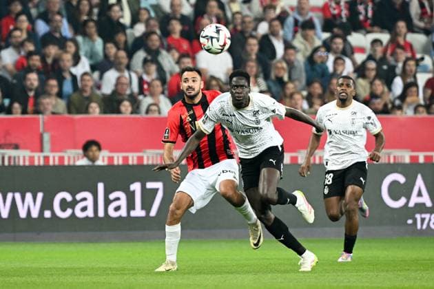 OGC Nice v Stade de Reims - Ligue 1 McDonald s 2024 2025 02 Joseph OKUMU (sdr) - 24 Gaetan LABORDE (ogcn) during the Ligue 1 McDonald s match between Nice and Reims on May 2, 2025 in Nice, France. Nice France  Copyright: xFEPx 776314088