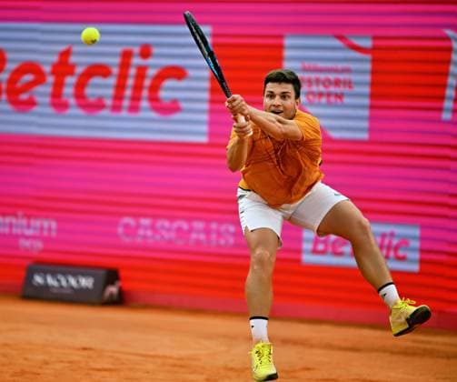 Miomir Kecmanovic of Serbia advances to the semi-finals of the Estoril Open Estoril Open, ATP 175 Challenge Tour, 02 05 2025, quarter-finals Miomir KECMANOVIC of Serbia advances to the semi-finals of the Estoril Open with a win over Nuno Borges of Portugal Estoril Estoril Tenis Club Lisbon Portugal