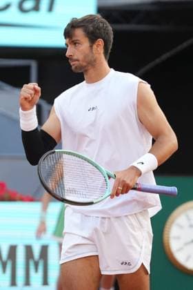 TENNIS - MUTUA MADRID OPEN 2025 Laurent Lairys MAXPPP - Lorenzo Musetti of Italia during the Mutua Madrid Open 2025, ATP, Tennis Herren Masters 1000 and WTA, Tennis Damen 1000, tennis tournament on 02May 2025 at Caja Magica in Madrid, Spain - Photo Laurent Lairys MAXPPP Madrid Spain  Copyright: xMAXPPPxLaurentxLairysx LLR202505021203 LLR202505021203