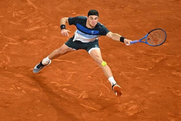 Mutua Madrid Open - Madrid Jack Draper (GBR) during his semi final round match at the Mutua Madrid Open in Madrid , Spain, on May 2, 2025. Photo by Corinne Dubreuil ABACAPRESS.COM Madrid Spain  Copyright: xDubreuilxCorinne ABACAx