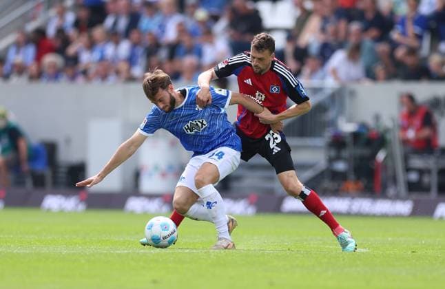 03 05 2025, xdcx, Soccer 2 Bundesliga, SV Darmstadt 98 Hamburger SV, emonline, emspor, despor, v l , Killian Corredor SV Darmstadt 98 , Jonas Meffert Hamburger SV DFL DFB REGULATIONS PROHIBIT ANY USE OF PHOTOGRAPHS AS IMAGE SEQUENCES AND OR QUASI VIDEO Copyright: HMBxMedia Claus