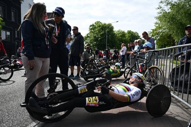 WH3 Brazil s Jady Martins Malavazzi pictured ahead of the road races at the UCI Para-Cycling Road World Cup event, Saturday 03 May 2025, in Brugge. The UCI Para-Cycling Road World Cup takes place from 01 to 04 May in Oostende and Brugge. LUCxCLAESSEN  x122525872x