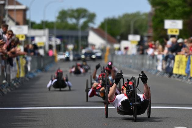 The road races at the UCI Para-Cycling Road World Cup event, Saturday 03 May 2025, in Brugge. The UCI Para-Cycling Road World Cup takes place from 01 to 04 May in Oostende and Brugge. LUCxCLAESSEN  x122532482x