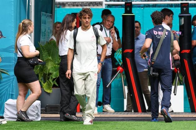 Kimi Antonelli Mercedes AMG Petronas in the paddock, Grand Prix of Miami, Motorsport, Men, Formula 1, Sprint, 03 05 2025 Miami Florida USA Copyright: xkolbert-press ChristianxKolbertx
