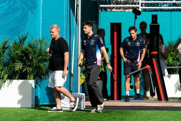 Australian Formula One driver Jack Doohan of Alpine F1 Team arrives during the Formula One Miami Grand Prix at the Miami International Autodrome in Miami Gardens, Florida on Saturday, May 3, 2025.  MIA2025050307 GREGxNASH