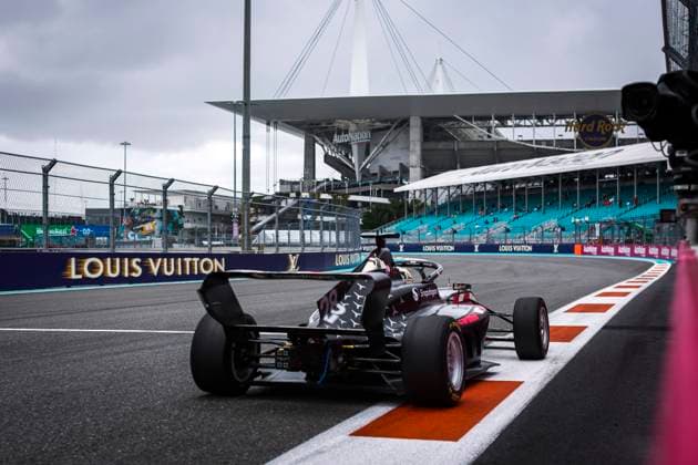 AUTO - F1 ACADEMY 2025 - MIAMI 28 PIN Doriane (fra), Prema Racing, Supporter by Mercedes, Tatuus F4-T421, action during the 3rd round of the 2025 F1 Academy Championship from May 2 to 4, 2025 on the Miami International Autodrome, in Miami Gardens, Florida, United States of America - Miami GardensUnited States  Copyright: xEricxAlonsox