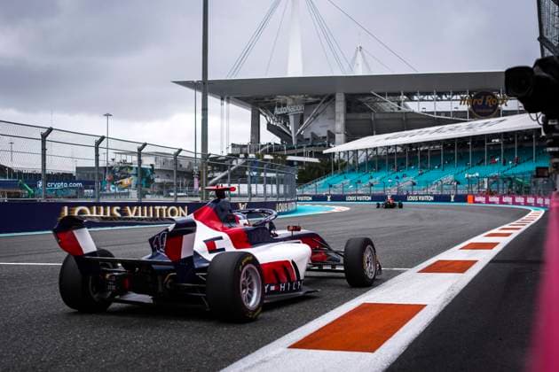 AUTO - F1 ACADEMY 2025 - MIAMI 12 HURUP LARSEN Alba (dnk), MP Motorsport, Tatuus F4-T421, action during the 3rd round of the 2025 F1 Academy Championship from May 2 to 4, 2025 on the Miami International Autodrome, in Miami Gardens, Florida, United States of America - Miami GardensUnited States  Copyright: xEricxAlonsox