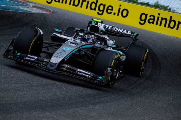 May 3, 2025, Miami, Fl, USA: May 2, 2025: George Russell 63 during the 2025 Formula 1 Crypto.com Miami Grand Prix at the Miami International Autodrome. Jason Pohuski BMR Miami USA - ZUMAb241 20250503_zsa_b241_123 Copyright: xJasonxPohuskix xBmrxMediax