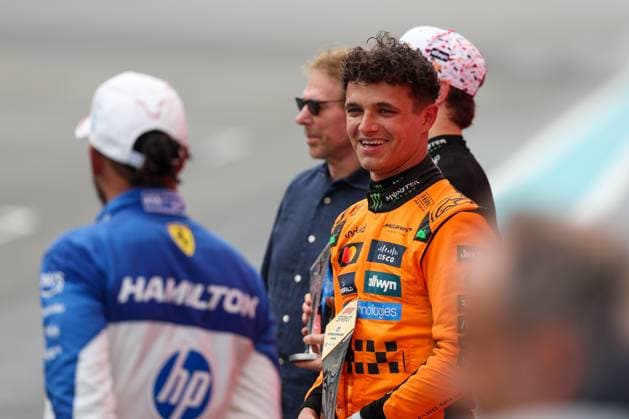 Winner at the Sprint, Lando Norris McLaren Formula 1 Team , Grand Prix of Miami, Motorsport, Men, Formula 1, Sprint, 03 05 2025 Miami Florida USA Copyright: xkolbert-press ChristianxKolbertx