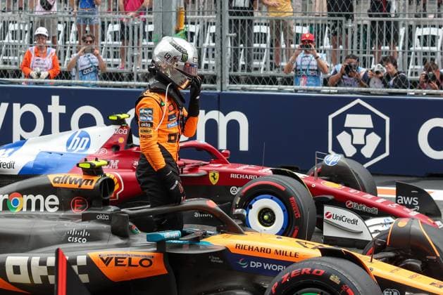 Winner at the Sprint, Lando Norris McLaren Formula 1 Team , Grand Prix of Miami, Motorsport, Men, Formula 1, Sprint, 03 05 2025 Miami Florida USA Copyright: xkolbert-press ChristianxKolbertx