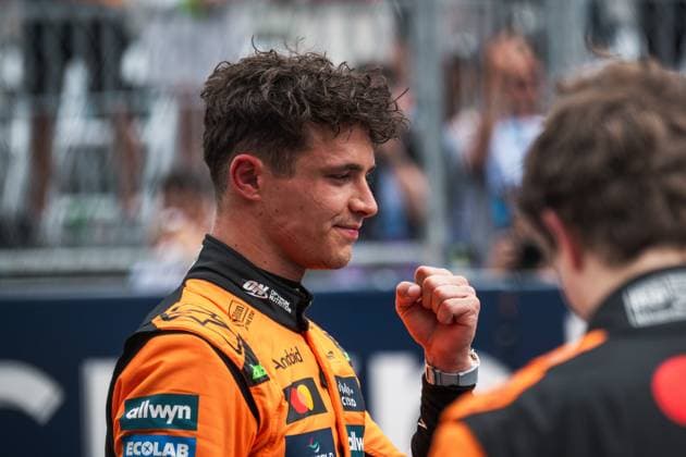 Lando Norris McLaren Formula 1 Team, Great Britain, 04 USA, Formula 1 World Championship, Crypto com Miami Grand Prix, Miami International Autodrome, 2025 season, 03 05 2025 USA, Formula 1 World Championship, Crypto com Miami Grand Prix, Miami International Autodrome, 2025 season, 03 05 2025 Miami Copyright: xEibner-Pressefotox EP_mbu