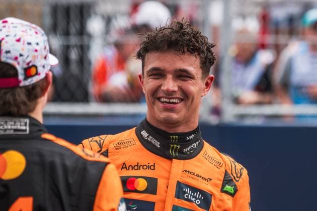 Lando Norris McLaren Formula 1 Team, Great Britain, 04 USA, Formula 1 World Championship, Crypto com Miami Grand Prix, Miami International Autodrome, 2025 season, 03 05 2025 USA, Formula 1 World Championship, Crypto com Miami Grand Prix, Miami International Autodrome, 2025 season, 03 05 2025 Miami Copyright: xEibner-Pressefotox EP_mbu