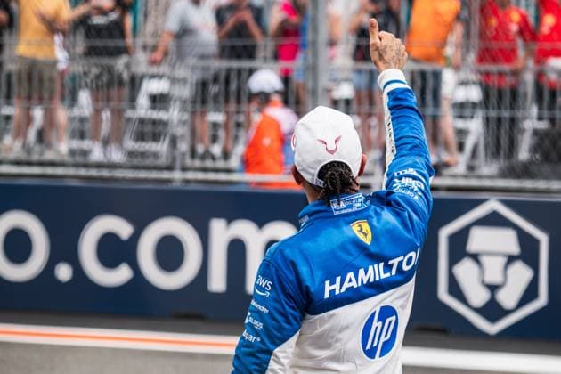 Lewis Hamilton Scuderia Ferrari HP, Great Britain, 44 USA, Formula 1 World Championship, Crypto com Miami Grand Prix, Miami International Autodrome, 2025 season, 03 05 2025 USA, Formula 1 World Championship, Crypto com Miami Grand Prix, Miami International Autodrome, 2025 season, 03 05 2025 Miami Copyright: xEibner-Pressefotox EP_mbu