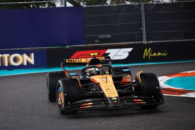 F1 - MIAMI GRAND PRIX 2025 04 NORRIS Lando (gbr), McLaren F1 Team MCL39, action during the Formula 1 Crypto.com Miami Grand Prix 2025, 6th round of the 2025 FIA Formula One World Championship, WM, Weltmeisterschaft from May 2 to 4, 2025 on the Miami International Autodrome, in Miami Gardens, Florida, United States of America - Miami GardensUnited States  Copyright: xEricxAlonsox