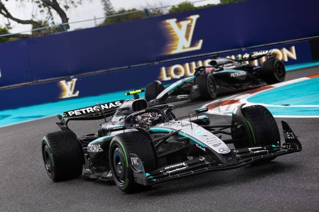 F1 - MIAMI GRAND PRIX 2025 12 KIMI ANTONELLI Andrea (ita), Mercedes AMG F1 Team W16, action during the Formula 1 Crypto.com Miami Grand Prix 2025, 6th round of the 2025 FIA Formula One World Championship, WM, Weltmeisterschaft from May 2 to 4, 2025 on the Miami International Autodrome, in Miami Gardens, Florida, United States of America - Miami GardensUnited States  Copyright: xEricxAlonsox