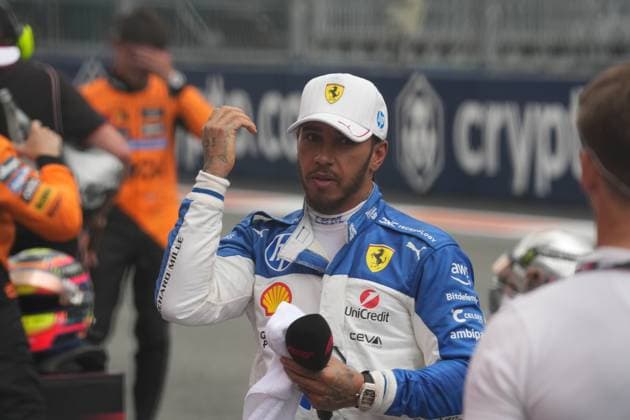 03 05 2025, Miami International Autodrome, Miami, Formula 1 Crypto com Miami Grand Prix 2025 ,pictured 3rd place for Lewis Hamilton GBR , Scuderia Ferrari HP in the sprint race Photo by Hasan Bratic DeFodi Images