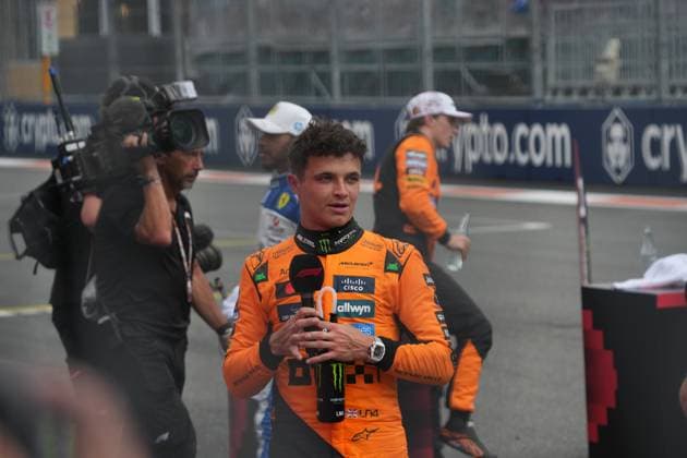 03 05 2025, Miami International Autodrome, Miami, Formula 1 Crypto com Miami Grand Prix 2025 ,in the picture winner Lando Norris GBR , McLaren F1 Team Photo by Hasan Bratic DeFodi Images