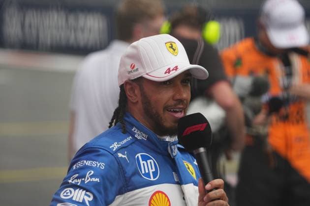03 05 2025, Miami International Autodrome, Miami, Formula 1 Crypto com Miami Grand Prix 2025 ,pictured 3rd place for Lewis Hamilton GBR , Scuderia Ferrari HP in sprint race Photo by Hasan Bratic DeFodi Images