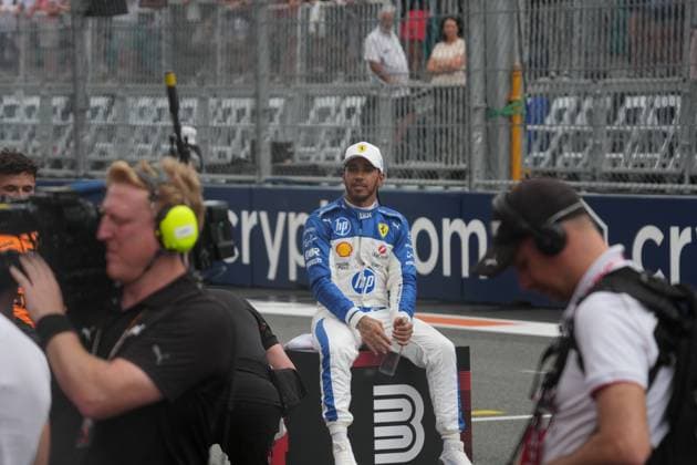 03 05 2025, Miami International Autodrome, Miami, Formula 1 Crypto com Miami Grand Prix 2025 ,pictured 3rd place for Lewis Hamilton GBR , Scuderia Ferrari HP in the sprint race Photo by Hasan Bratic DeFodi Images