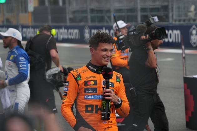 03 05 2025, Miami International Autodrome, Miami, Formula 1 Crypto com Miami Grand Prix 2025 ,in the picture winner Lando Norris GBR , McLaren F1 Team Photo by Hasan Bratic DeFodi Images