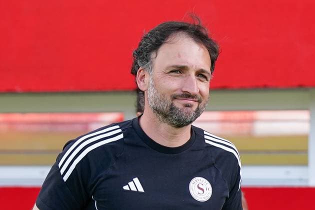 03 05 2025, Geneva, Stade des Trois Chêne, Women s Super League placement match Servette FC Chênois Fôminin FC Aarau Frauen , coach Jose Barcala Servette FC Chenois Feminin  Copyright: xx