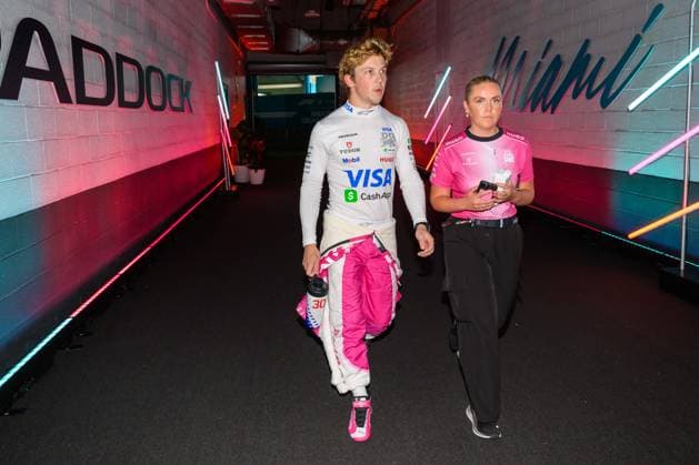 3rd May 2025; Miami International Autodrome, Miami, Florida, USA; Formula 1 Crypto.com Miami Grand Prix 2025; Sprint Race during Qualifying Day; Racing Bulls driver Liam Lawson of New Zealand in the paddock after the Sprint race.  ActionPlus12781898 DouglasxMurray
