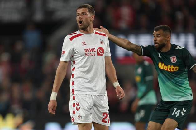 Imad Rondic 1 FC Koeln gestures, gestures during the 2 Bundesliga match between 1 FC Köln and Jahn Regensburg at RheinEnergieStadion on May 03, 2025 in Cologne, Germany Photo by Oliver Kaelke DeFodi Images Imad Rondic 1 FC Koeln gestures during the 2 Bundesliga match between 1 FC Köln and Jahn Regensburg at RheinEnergieStadion on May 3, 2025 in Cologne, Germany Photo by Oliver Kaelke DeFodi Images DFB DFL REGULATIONS PROHIBIT ANY USE OF PHOTOGRAPHS AS IMAGE SEQUENCES AND OR QUASI VIDEO Photo by Oliver Kaelke DeFodi Images