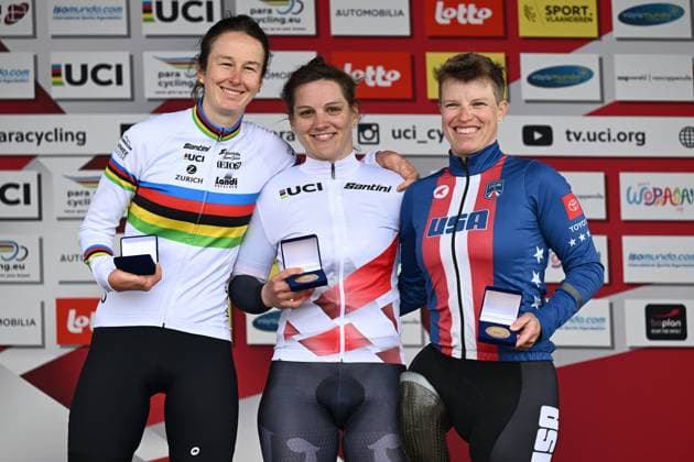 the road races at the UCI Para-Cycling Road World Cup event, Sunday 04 May 2025, in Brugge. The UCI Para-Cycling Road World Cup takes place from 01 to 04 May in Oostende and Brugge. LUCxCLAESSEN  x122645836x