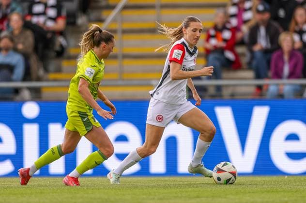 GER, Frankfurt, Eintracht Frankfurt vs TSG Hoffenheim, Google Pixel Bundesliga, Fußball, DFB, Spielzeit 2024 2025, Stadion am Bretanobad, 21 Spieltag, im Bild Lara Prasnikar Eintracht Frankfurt Frauen 7 DFB DFL REGULATIONS PROHIBIT ANY USE OF PHOTOGRAPHS AS IMAGE SEQUENCES AND OR QUASI VIDEO, 04 05 2025, Copyright: HMBxMedia HendrikxHamelau