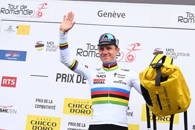 04-05-2025 Tour De Romandie; Tappa 05 Geneve; 2025, Soudal - Quick Step; Evenepoel, Remco; Geneve; 
