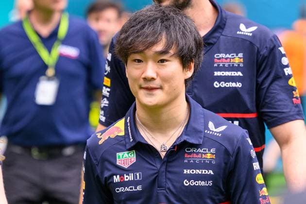 4th May 2025; Miami International Autodrome, Miami, Florida, USA; Formula 1 Crypto.com Miami Grand Prix 2025; Race Day; Oracle Red Bull Racing Yuki Tsunoda of Japan walks in the Team Village.  ActionPlus12782402 DouglasxMurray