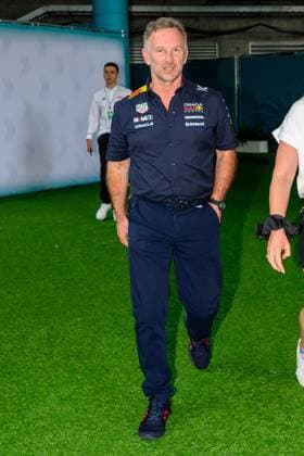 4th May 2025; Miami International Autodrome, Miami, Florida, USA; Formula 1 Crypto.com Miami Grand Prix 2025; Race Day; Red Bull Racing team principal Christian Horner walks in the Team Village.  ActionPlus12782404 DouglasxMurray