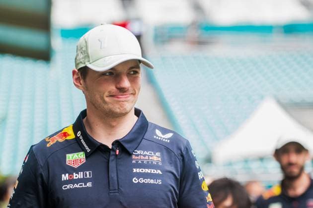Max Verstappen Oracle Red Bull Racing, Netherlands, 01 USA, Formula 1 World Championship, Crypto com Miami Grand Prix, Miami International Autodrome, 2025 season, 04 05 2025 USA, Formula 1 World Championship, Crypto com Miami Grand Prix, Miami International Autodrome, 2025 season, 04 05 2025 Miami Copyright: xEibner-Pressefoto MaëvaxBurillox EP_MBO