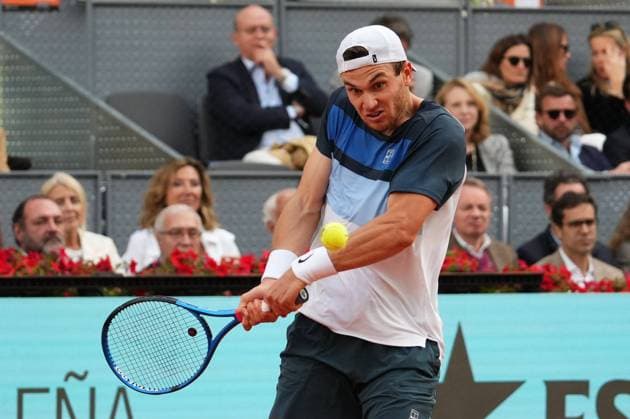 Tennis player Casperd Ruud vs Jack Draper during Final the Madrid 2025 Masters Series in Madrid on 05 MAY 2025. Cordon Press 