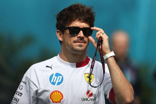 F1 Grand Prix Of Miami - Race Day Arrivals Charles Leclerc arrives at the Miami International Autodrome in Miami, Florida, for the Formula 1 Crypto.com Miami Grand Prix. Miami, Florida Florida United States  Copyright: xReginaldxMathalonex originalFilename:mathalone-notitle250504_npMbX.jpg