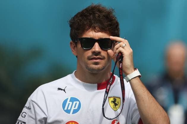 F1 Grand Prix Of Miami - Race Day Arrivals Charles Leclerc arrives at the Miami International Autodrome in Miami, Florida, for the Formula 1 Crypto.com Miami Grand Prix. Miami, Florida Florida United States  Copyright: xReginaldxMathalonex originalFilename:mathalone-notitle250504_npfgH.jpg