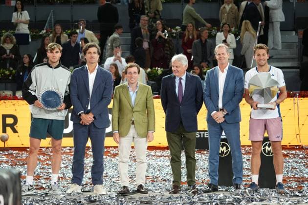 Tennis player Casperd Ruud vs Jack Draper during Final the Madrid 2025 Masters Series in Madrid on 04 MAY 2025. Cordon Press 