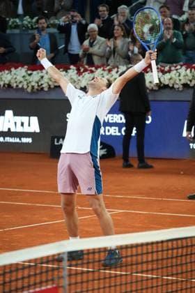 Tennis player Casperd Ruud vs Jack Draper during Final the Madrid 2025 Masters Series in Madrid on 04 MAY 2025. Cordon Press 
