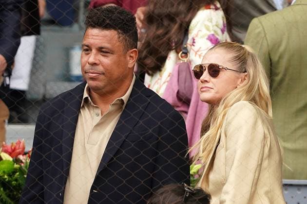 MADRID OPEN TENNIS 2025. ATP, Tennis Herren FINAL. RUUD (NOR) v DRAPER (GBR). Real Valladolid™s President Ronaldo Nazario and Celina Locks during Madrid Open Tennis 2025 Final match. May 4, 2025.(ALTERPHOTOS Acero) MadridSpain  Copyright: xAcerox