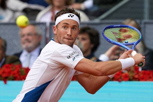 MADRID OPEN TENNIS 2025. ATP, Tennis Herren FINAL. RUUD (NOR) v DRAPER (GBR). Casper Ruud, Norway, during Madrid Open Tennis 2025 Final match. May 4, 2025.(ALTERPHOTOS Acero) MadridSpain  Copyright: xAcerox