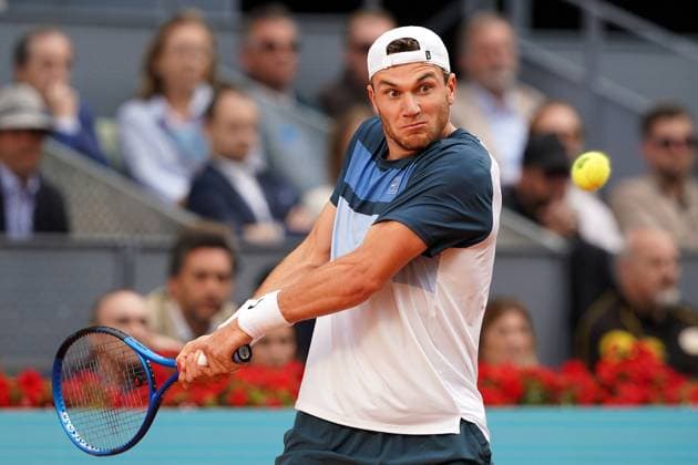 MADRID OPEN TENNIS 2025. ATP, Tennis Herren FINAL. RUUD (NOR) v DRAPER (GBR). Jack Draper, Great Britain, during Madrid Open Tennis 2025. May 4, 2025.(ALTERPHOTOS Acero) MadridSpain  Copyright: xAcerox
