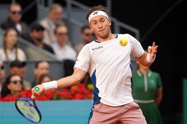 MADRID OPEN TENNIS 2025. ATP, Tennis Herren FINAL. RUUD (NOR) v DRAPER (GBR). Casper Ruud, Norway, during Madrid Open Tennis 2025 Final match. May 4, 2025.(ALTERPHOTOS Acero) MadridSpain  Copyright: xAcerox