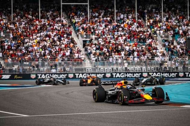 F1 - MIAMI GRAND PRIX 2025 01 VERSTAPPEN Max (nld), Red Bull Racing RB21, action during the Formula 1 Crypto.com Miami Grand Prix 2025, 6th round of the 2025 FIA Formula One World Championship, WM, Weltmeisterschaft from May 2 to 4, 2025 on the Miami International Autodrome, in Miami Gardens, Florida, United States of America - Miami GardensUnited States  Copyright: xCharlyxLopezx