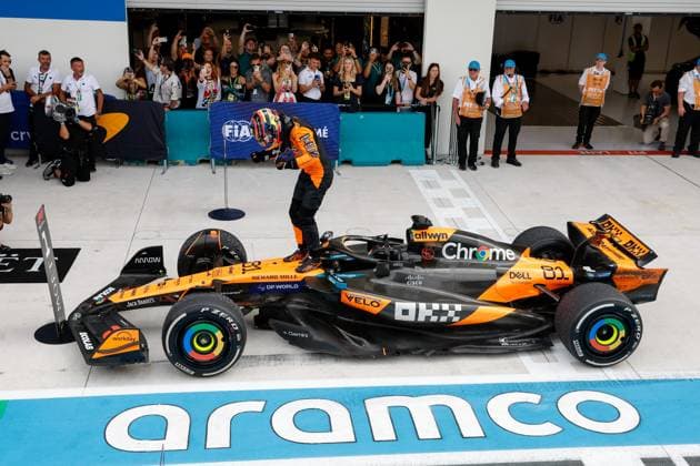 81 Oscar Piastri AUS, McLaren F1 Team , F1 Grand Prix of Miami at Miami International Autodrome on May 4, 2025 in Miami Gardens, United States of America Photo by HOCH ZWEI Miami Gardens United States of America