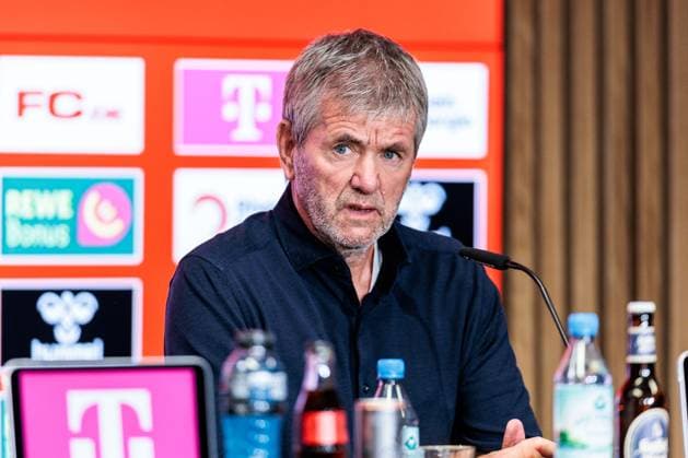 1 FC Köln press conference presentation Friedhelm Funkel 05 05 2025 Friedhelm Funkel head coach, trainer 1 FC Köln press conference 1 FC Köln presentation Friedhelm Funkel as new head coach Geissbockheim, 05 05 2025 Copyright: xBEAUTIFULxSPORTS Wunderlx