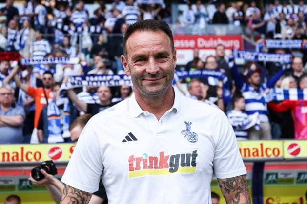 Sports, football, Regionalliga West season 2024 2025 32 matchday MSV Duisburg Wuppertaler SV 03 05 2025, schauinsland reisen arena Dietmar Hirsch head coach, MSV Duisburg Duisburg schauinsland reisen arena North Rhine-Westphalia Germany
