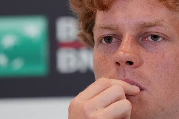 Italian tennis player Jannik Sinner during the press conference, PK, Pressekonferenz for the International Tennis Tournament Italy Rome™s, Italy - Monday May 5, 2025 - tennis ( Photo by Alfredo Falcone LaPresse )  Copyright: xAlfredoxFalcone LaPressex