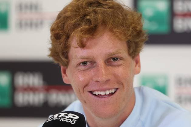 Tennis, Jannik Sinner press conference, PK, Pressekonferenz rome italy 05.05.2025: First press conference for Jannik Sinner after the disqualification, at the press room of the central court at theForo Italico in rome at the 2025 Ibnl international tennis tournament Rome foro italico italy italy Copyright: xmarcoxiacobucci