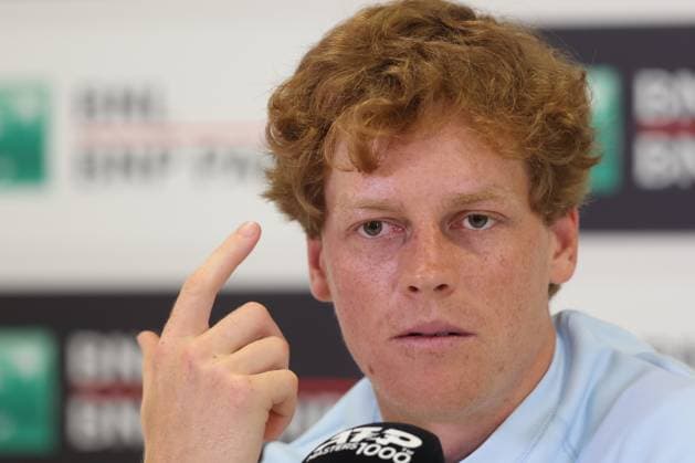 Tennis, Jannik Sinner press conference, PK, Pressekonferenz rome italy 05.05.2025: First press conference for Jannik Sinner after the disqualification, at the press room of the central court at theForo Italico in rome at the 2025 Ibnl international tennis tournament Rome foro italico italy italy Copyright: xmarcoxiacobucci