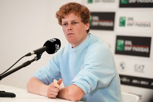 Jannik Sinner of Italy during a press conference, PK, Pressekonferenz at the Internazionali BNL d Italia 2025 tennis tournament at Foro Italico in Rome, Italy on 5 5, 2024. Jannik Sinner s disqualification ended yesterday, 4 May. The Italian tennis player served his three-month court ban imposed by the World Anti Doping Agency (Wada) for his partial responsibility for his staff s negligent behaviour in the use of Clostebol a healing ointment used by his masseur. AntoniettaxBaldassarre